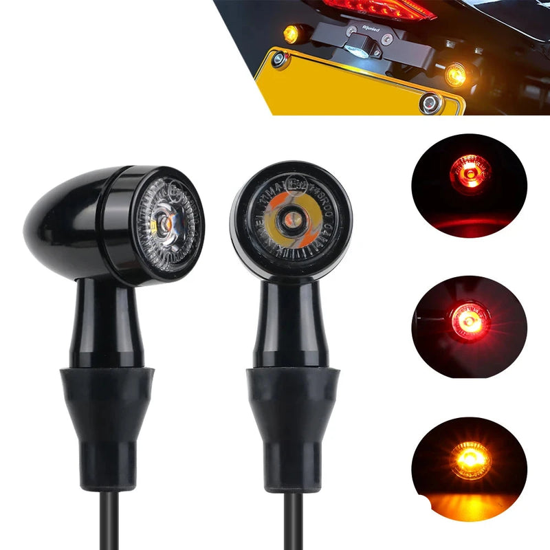 Luz de freio traseira  e Seta Retro Motocicleta