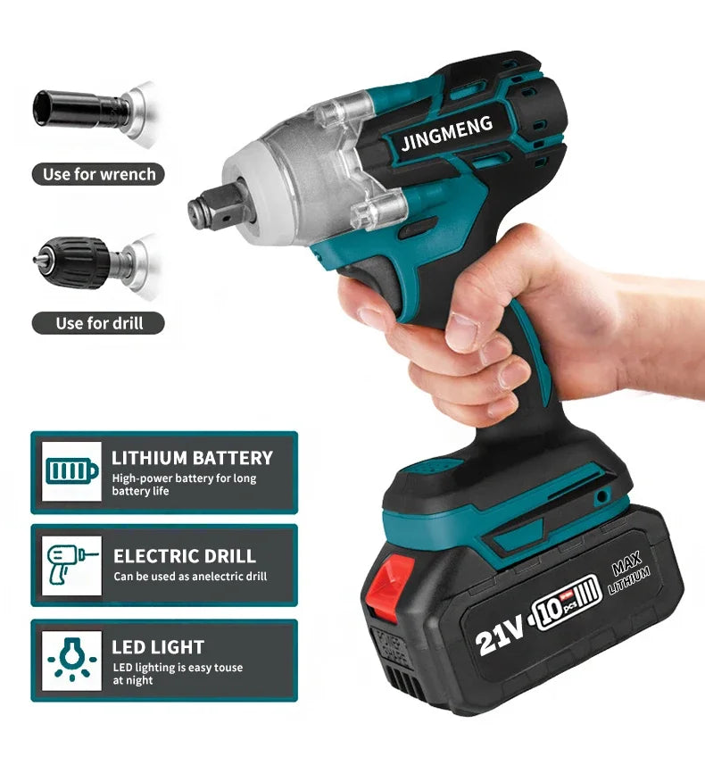 Chave de impacto elétrica sem fio bateria de 21 V