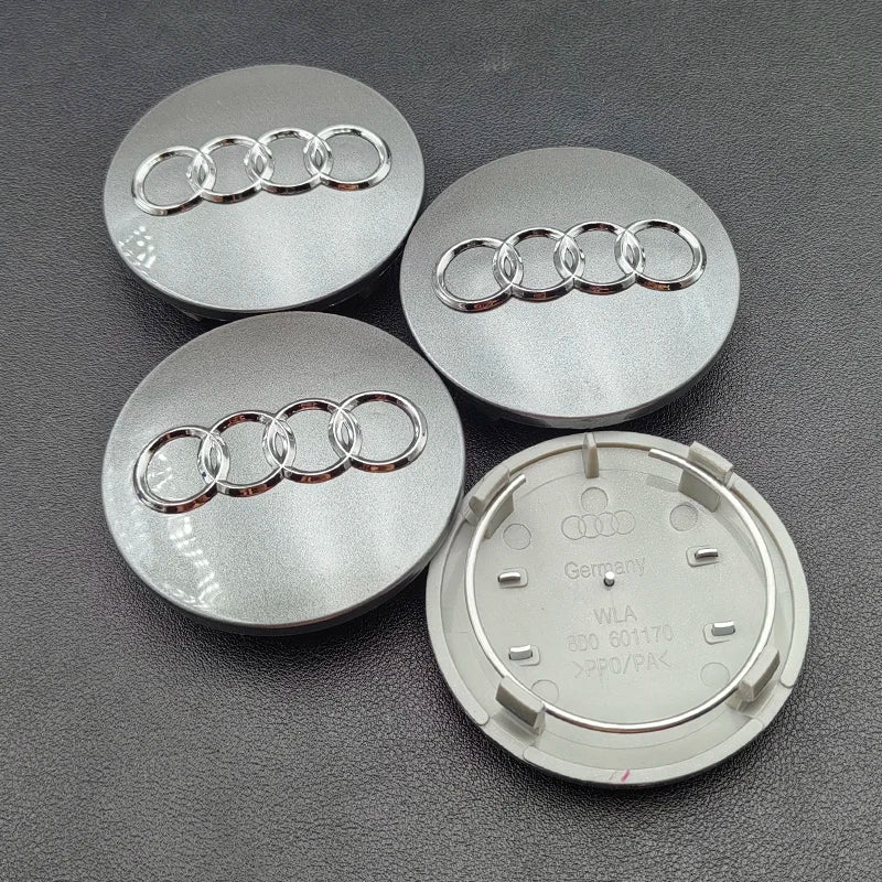 Tampas de Centro de Roda de Carro para Audi 4 Peças