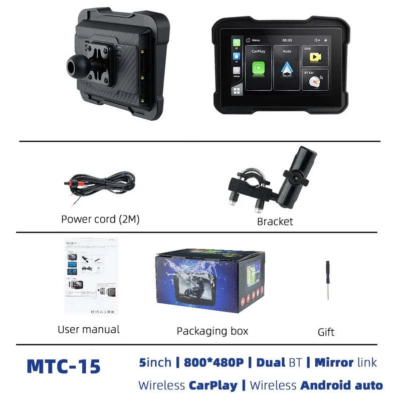 Velocimetro Painel Digital Carplay Android Prova D'Água para Motos