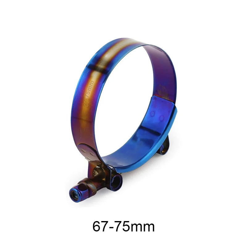 Braçadeira de mangueira universal Titânio Azul de 40 mm a 97 mm Aço inoxidável