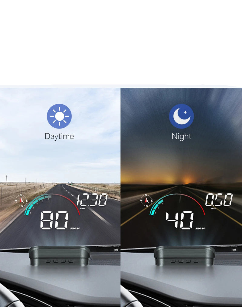 Velocimetro Painel Digital Led Projetor de Para-Brisa GPS