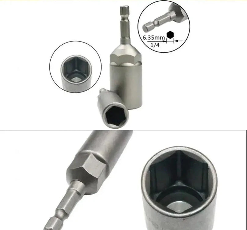 Conjunto de soquetes para parafusadeira elétrica.