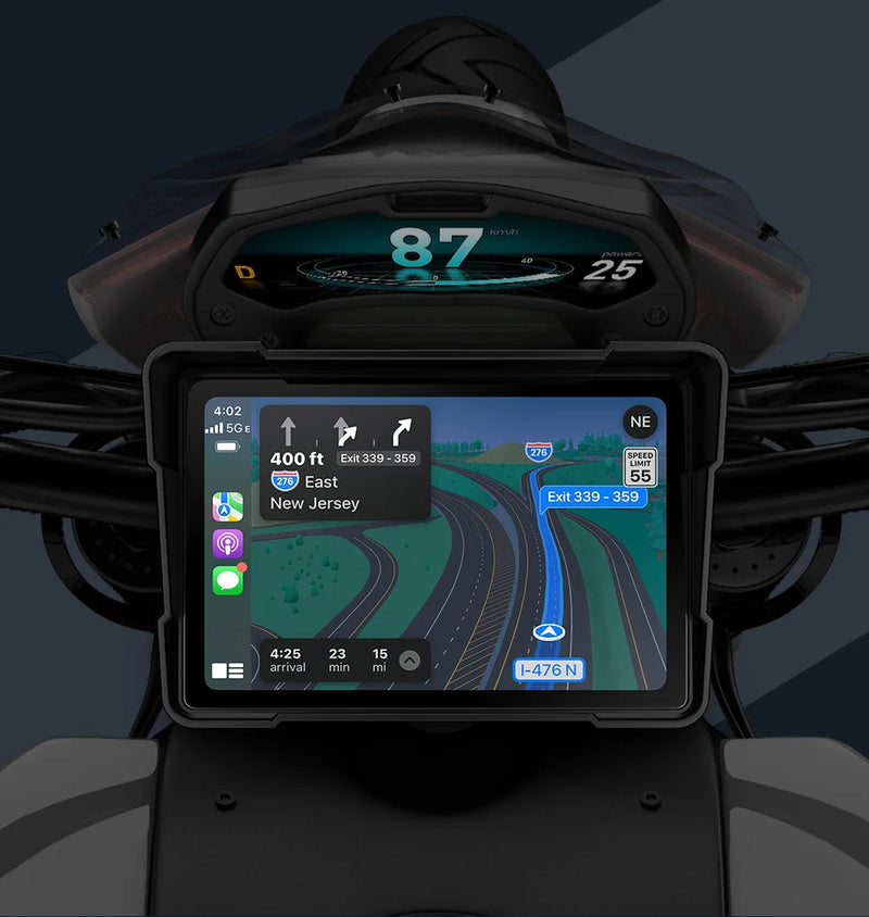 Velocimetro Painel Digital Multimidia GPS CarPlay Android Tela de Toque Bluetooth