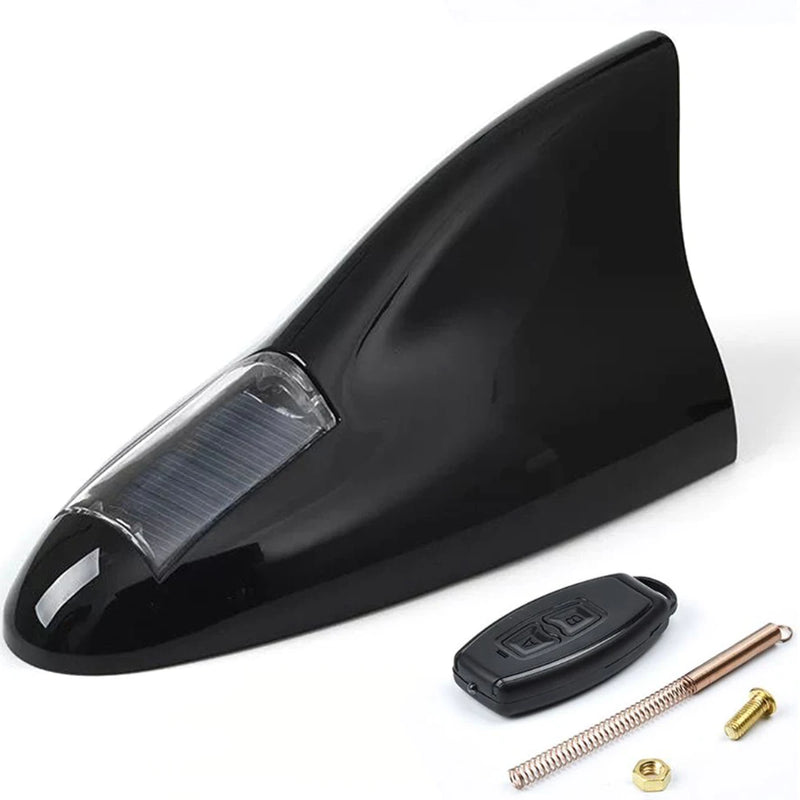 Antena Universal de Barbatana de Tubarão, Luz Solar para Carro, Luz Anticolisão