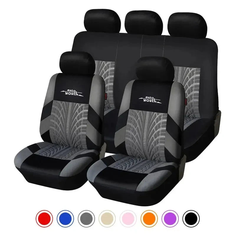 Conjunto de capas para assento de carro bordado