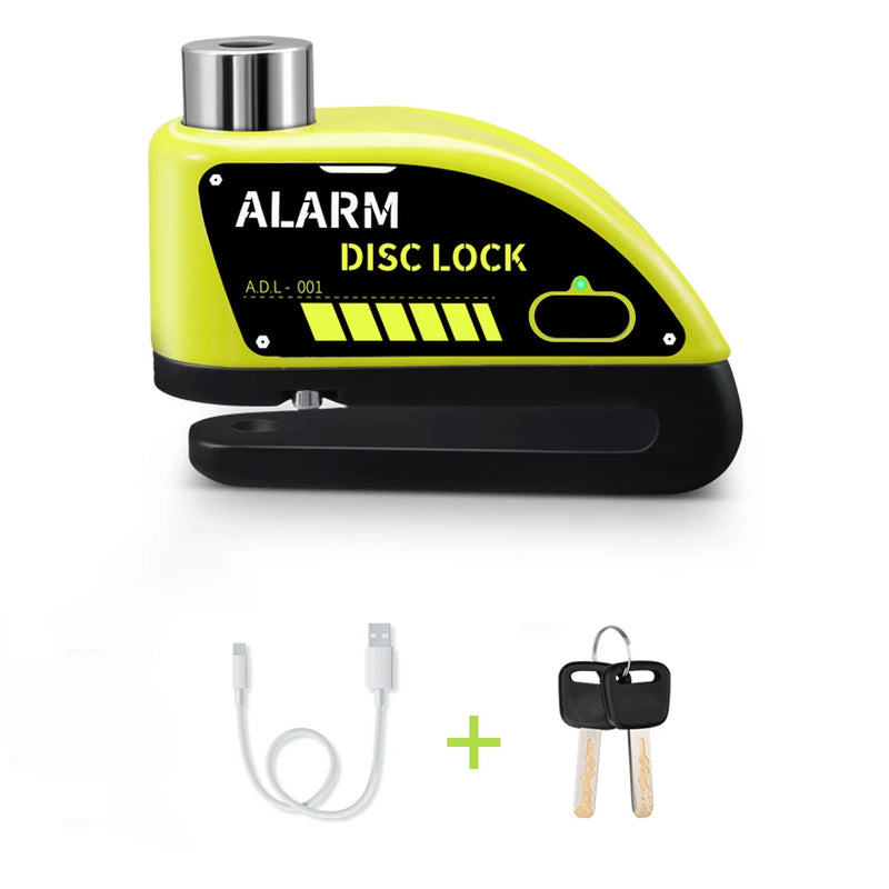 Trava de Disco a Prova D`água com Alarme Anti-Roubo de 110db