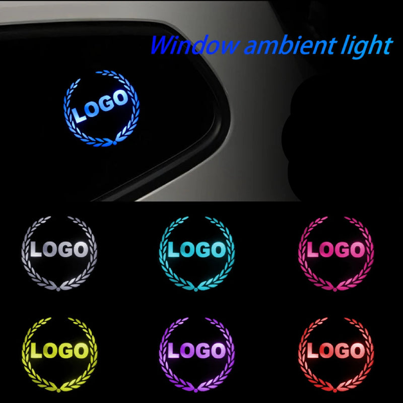 Luz ambiente para janela triangular de carro, sensor inteligente