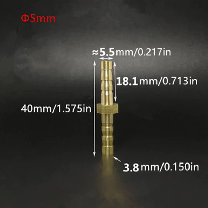 Conector Tubo de Encaixe Adaptador Cobre 4mm 5mm 6mm 8mm 10mm 12mm