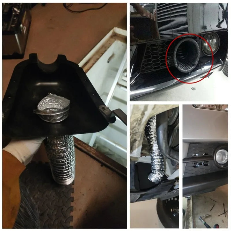 Kit Tubo de Ar Funil de Fibra de Carbono  Air Intake Pipe Inlet