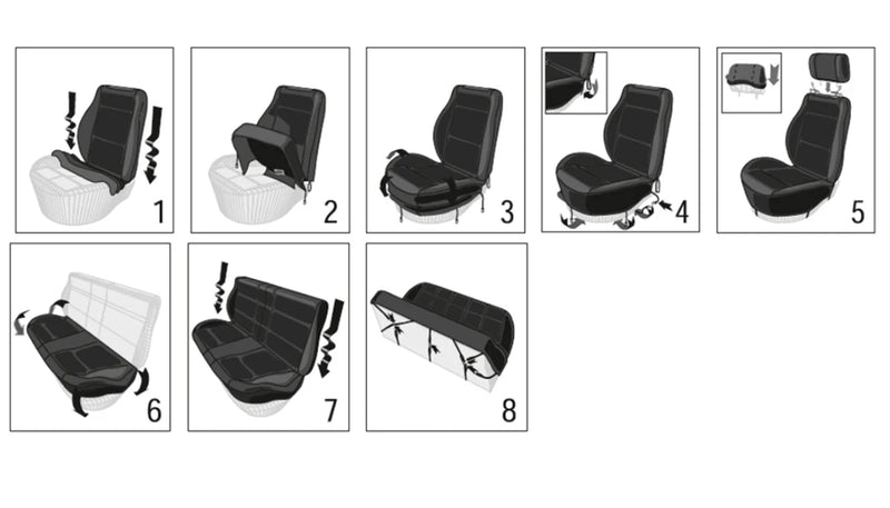 Capas de assento de carro de poliéster universal com design esportivo