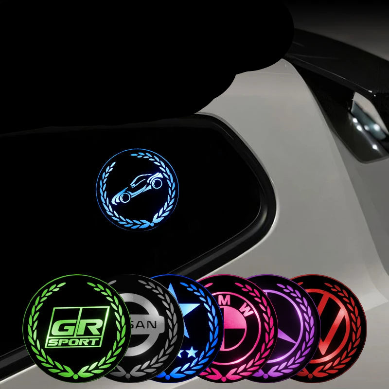 Luz ambiente para janela triangular de carro, sensor inteligente