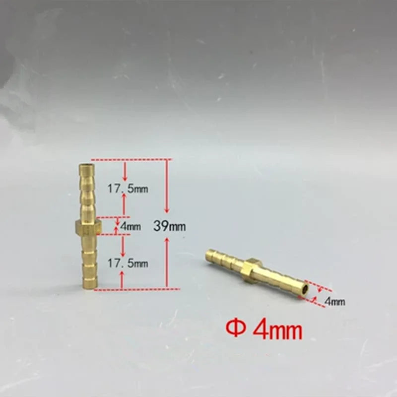 Conector Tubo de Encaixe Adaptador Cobre 4mm 5mm 6mm 8mm 10mm 12mm