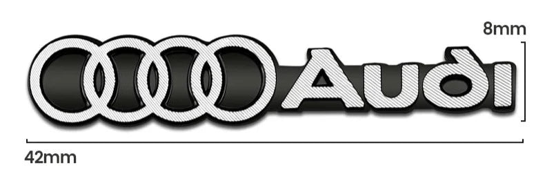 Emblema de alumínio 3D Adesivo para Audi 10 peças