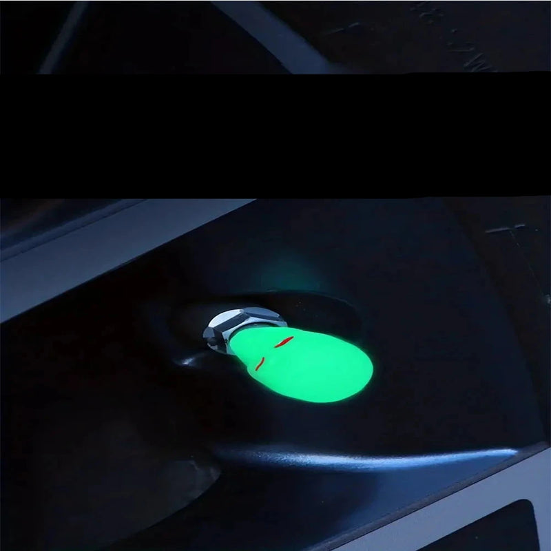 Tampas de válvula de pneu de carro fluorescentes de caveira