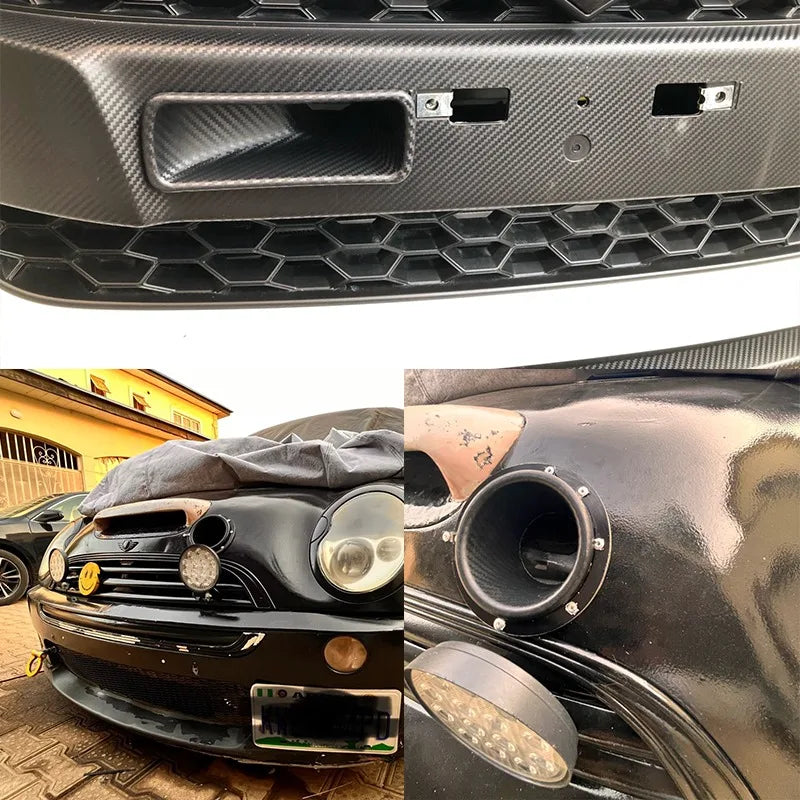 Kit Tubo de Ar Funil de Fibra de Carbono  Air Intake Pipe Inlet