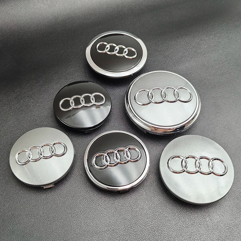 Tampas de Centro de Roda de Carro para Audi 4 Peças