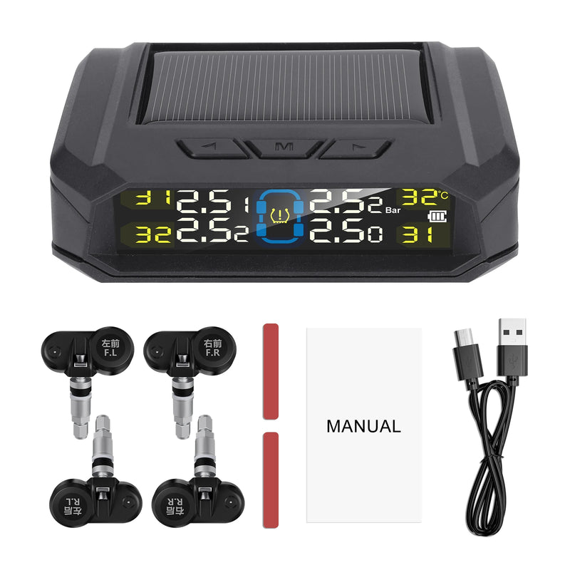 Sistema de Monitoramento de Pressão de Pneus de Veículos Digital Sem Fio Universal