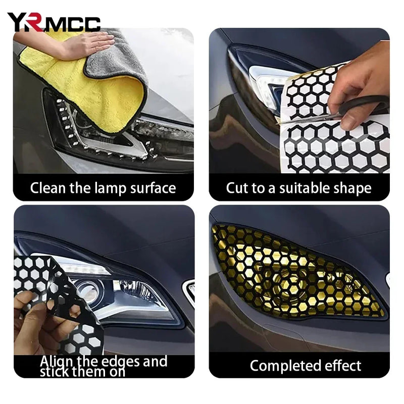 Adesivos para Lanterna Traseira e Farol de Carro em Formato de avo de Mel