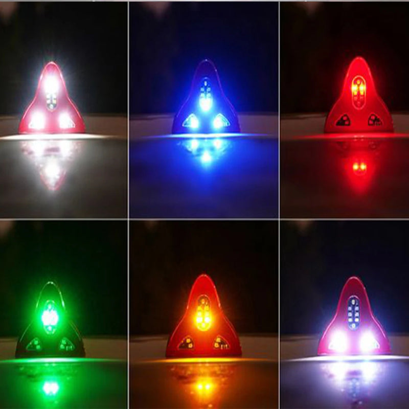 Antena Universal de Barbatana de Tubarão, Luz Solar para Carro, Luz Anticolisão