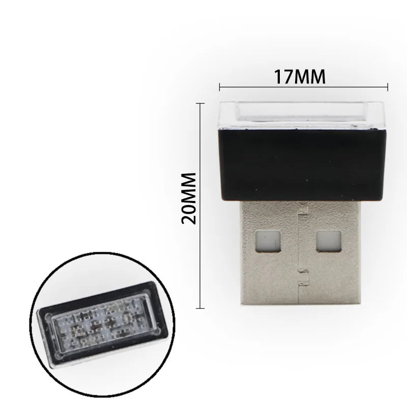 Mini USB LED Decoração Lâmpada Interior Do Carro