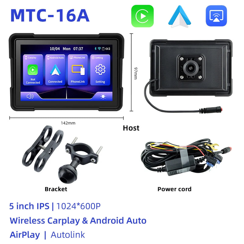 Velocimetro Painel Digital Carplay Android Prova D'Água para Motos