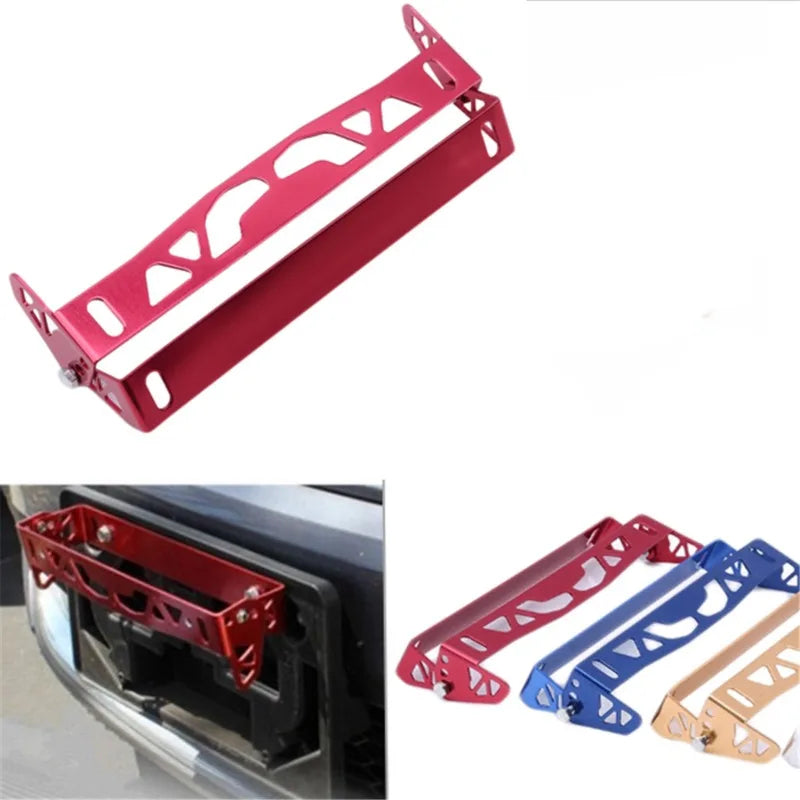 Suporte Universal de Alumínio para Placa de Carro  e Moto Ajustável