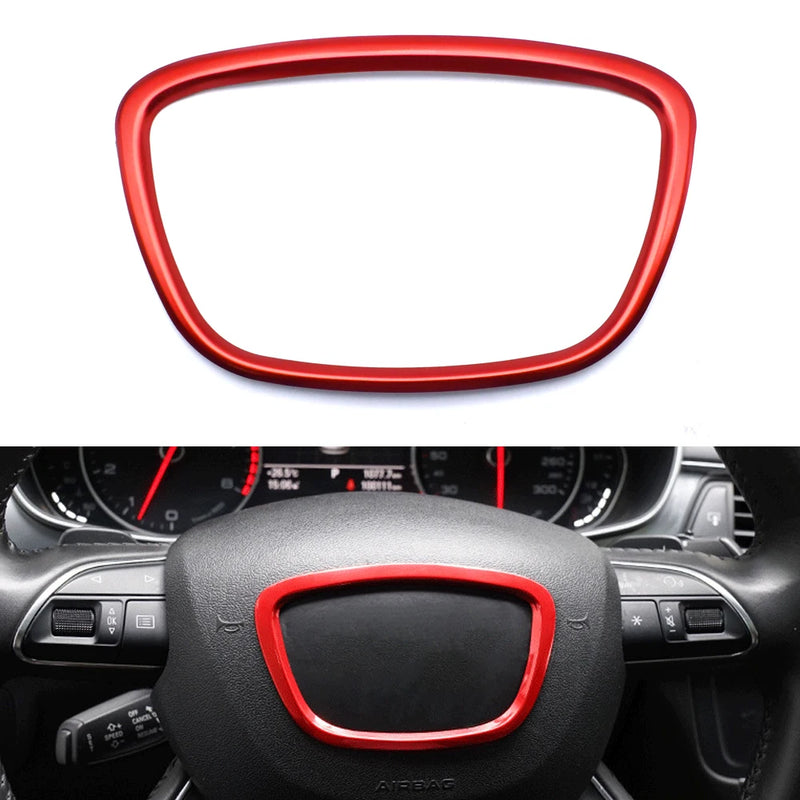 Arco Central de Volante Adesivos Audi A4 B6 B7 B8 A6 C6 A5 Q7 Q5 A3 A4L A8L A6L