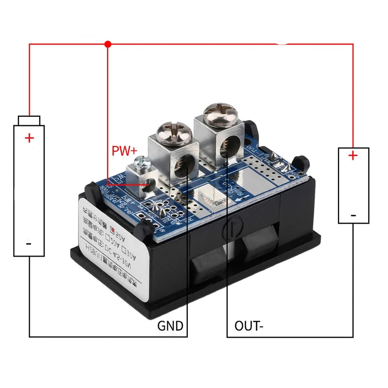 Mini Voltímetro Digital Amperímetro DC4.5-30V 30A 50A