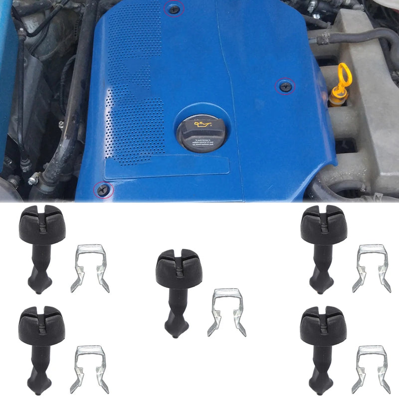 Tampa superior do motor do carro, parafusos de travamento