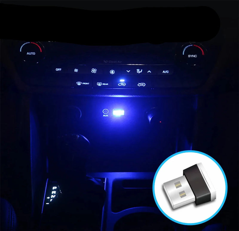 Mini USB LED Decoração Lâmpada Interior Do Carro