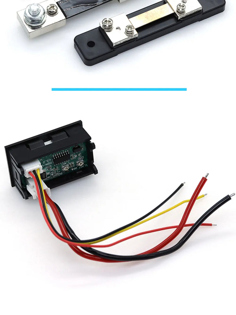 Mini Voltímetro Digital Amperímetro DC0-100V 50A 100A