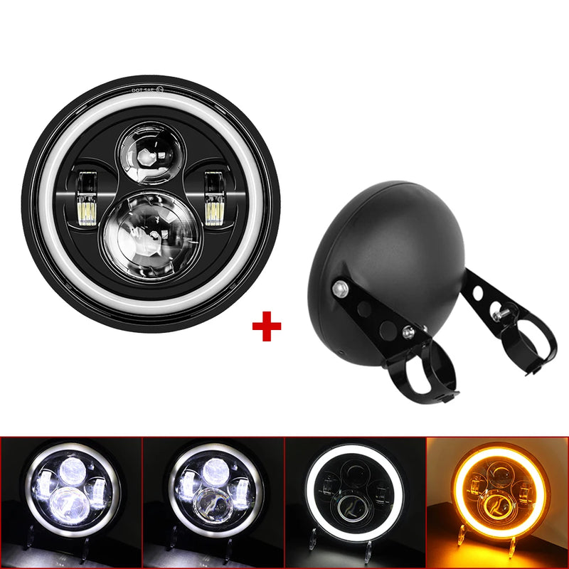 Farol universal Redondo em LED de 7 Polegadas