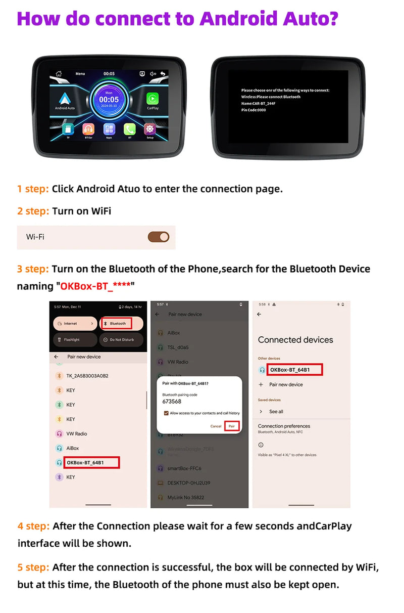 Velocimetro Painel Digital Carplay Android Prova D'Água para Motos