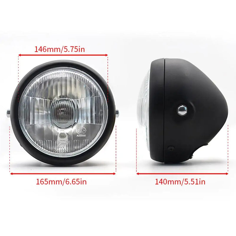 Farol de motocicleta 5,75 polegadas redondo retro