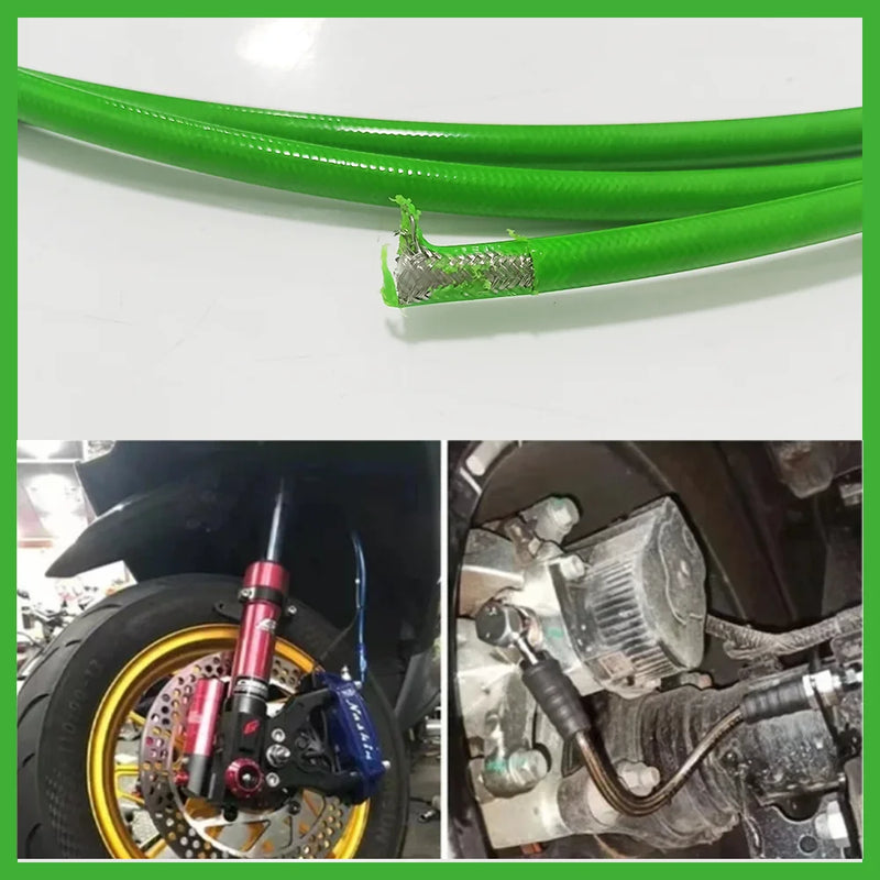 Mangueira Verde Hidráulica Trançado Aço Inoxidável Linha de Freio