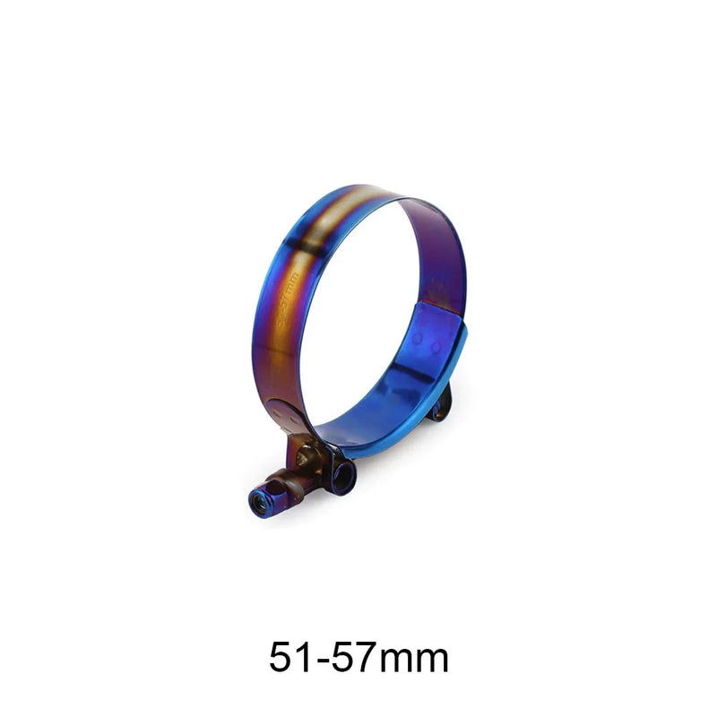 Braçadeira de mangueira universal Titânio Azul de 40 mm a 97 mm Aço inoxidável