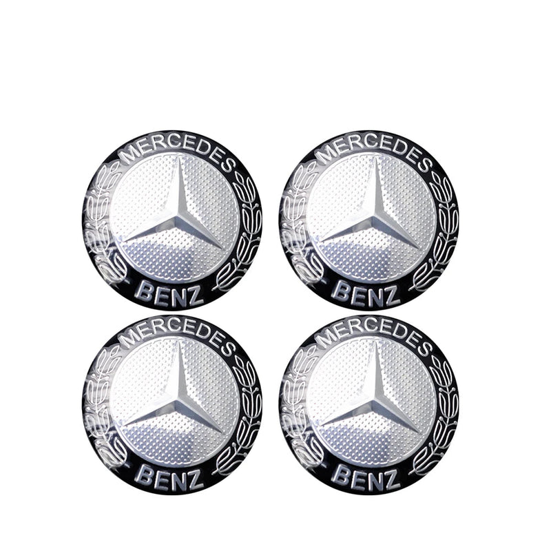 Adesivo Tampas de Cubo de Roda para Mercedes Benz 4 peças 56mm