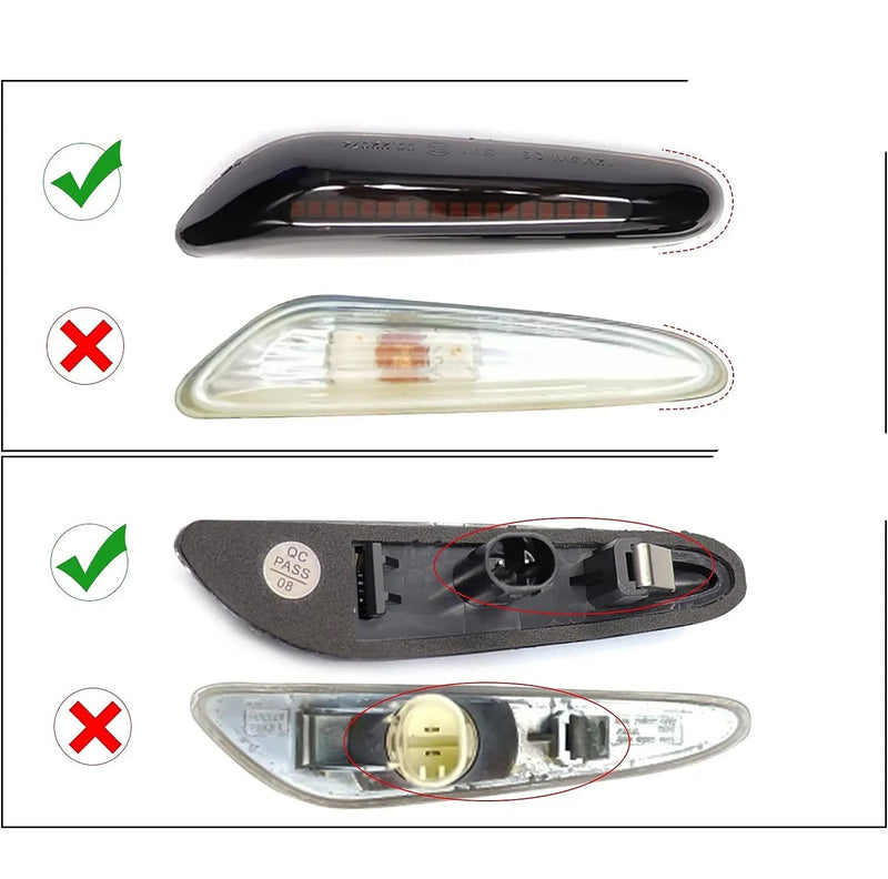 Lampada Led Pisca Lateral Sequencial para BMW E90 E91 E92 E93 E60 E87 E82 E46