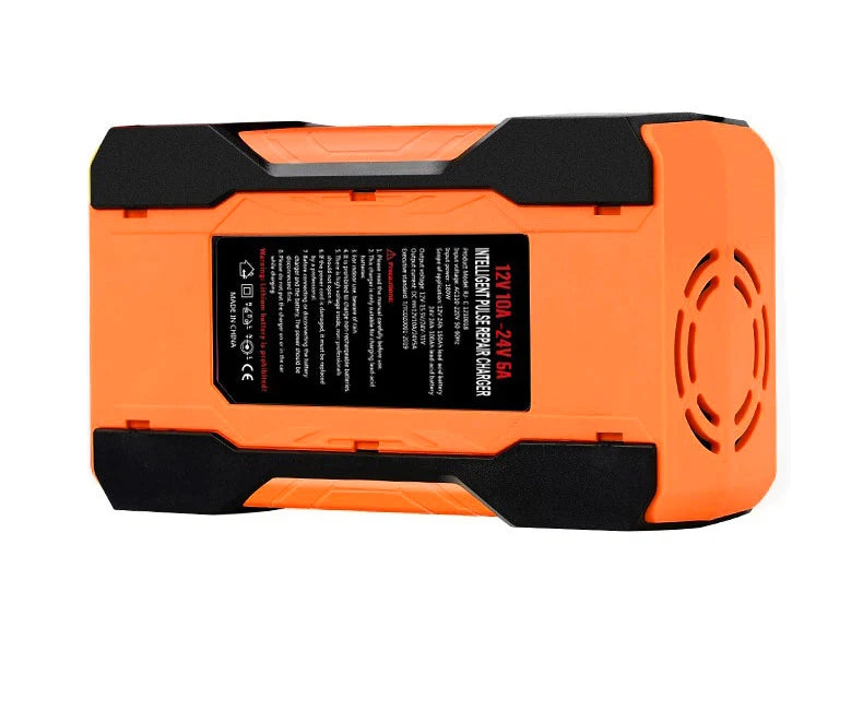 Carregador de bateria 12V 24V 12A 10A Carregamento rápido inteligente