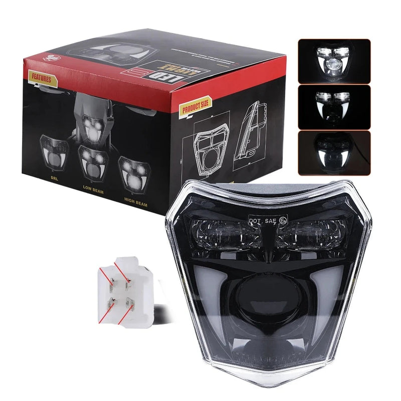 Farol de motocicleta supermoto insano
