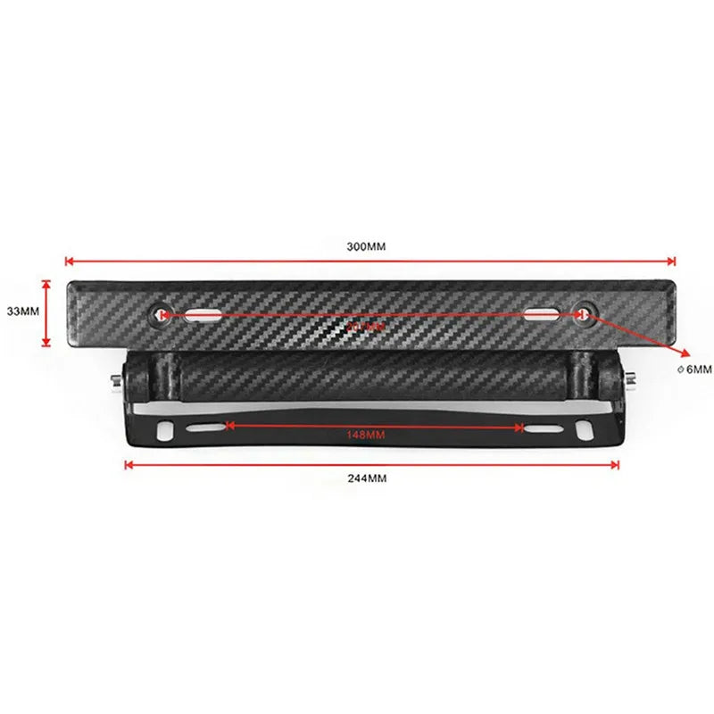 Suporte para Moldura de Placa de Carro de Fibra de Carbono