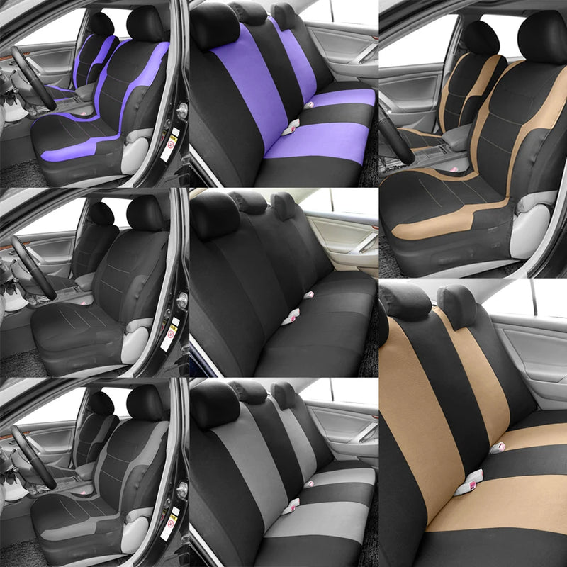 Capas de assento de carro de poliéster universal com design esportivo