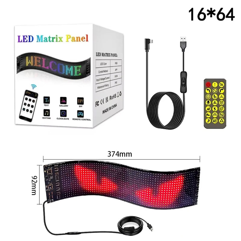 Painel de LED RGB Programável Bluetooth Flexível