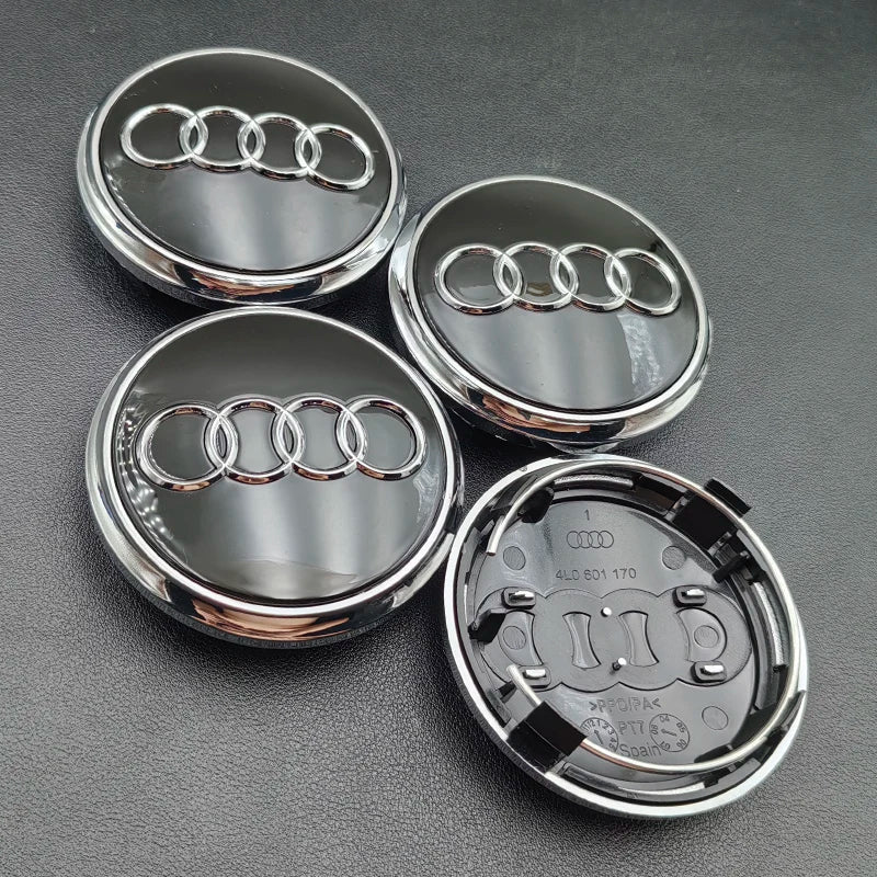 Tampas de Centro de Roda de Carro para Audi 4 Peças