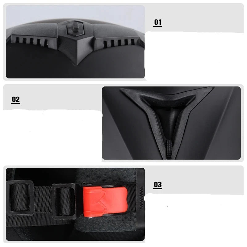 Capacete de motocicleta Lente dupla, Capacete de segurança Modular