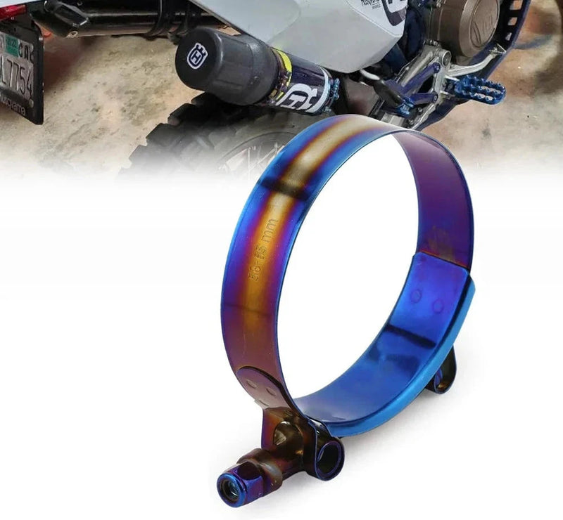Braçadeira de mangueira universal Titânio Azul de 40 mm a 97 mm Aço inoxidável