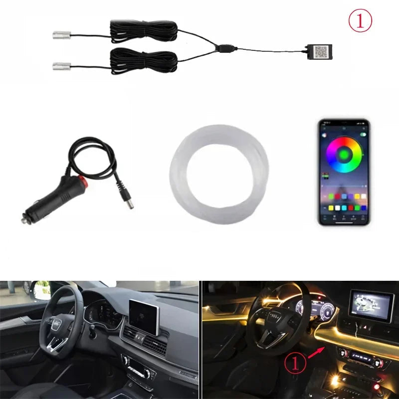 Luzes de Fio Led flexíveis com Controle de Aplicativo Neon