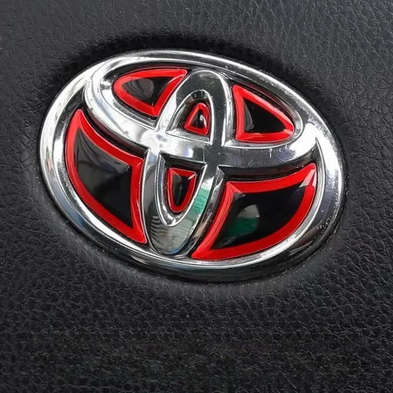 Adesivo Interno de Volante de Carro com acabamento em Fibra de Carbono para Toyota