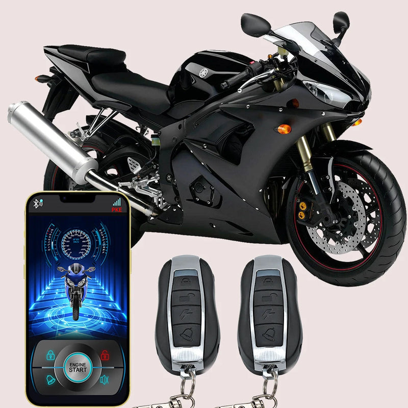 Alarme com Liga  e Desliga sua Moto no controle.